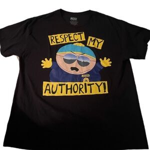 Black Graphic T-Shirt with Cartoon Print